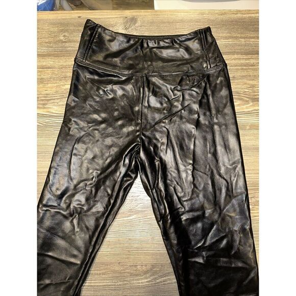 BP Womens High Waisted Faux Leather Pull-On Leggings Black Size Medium. 16 - Picture 1 of 8